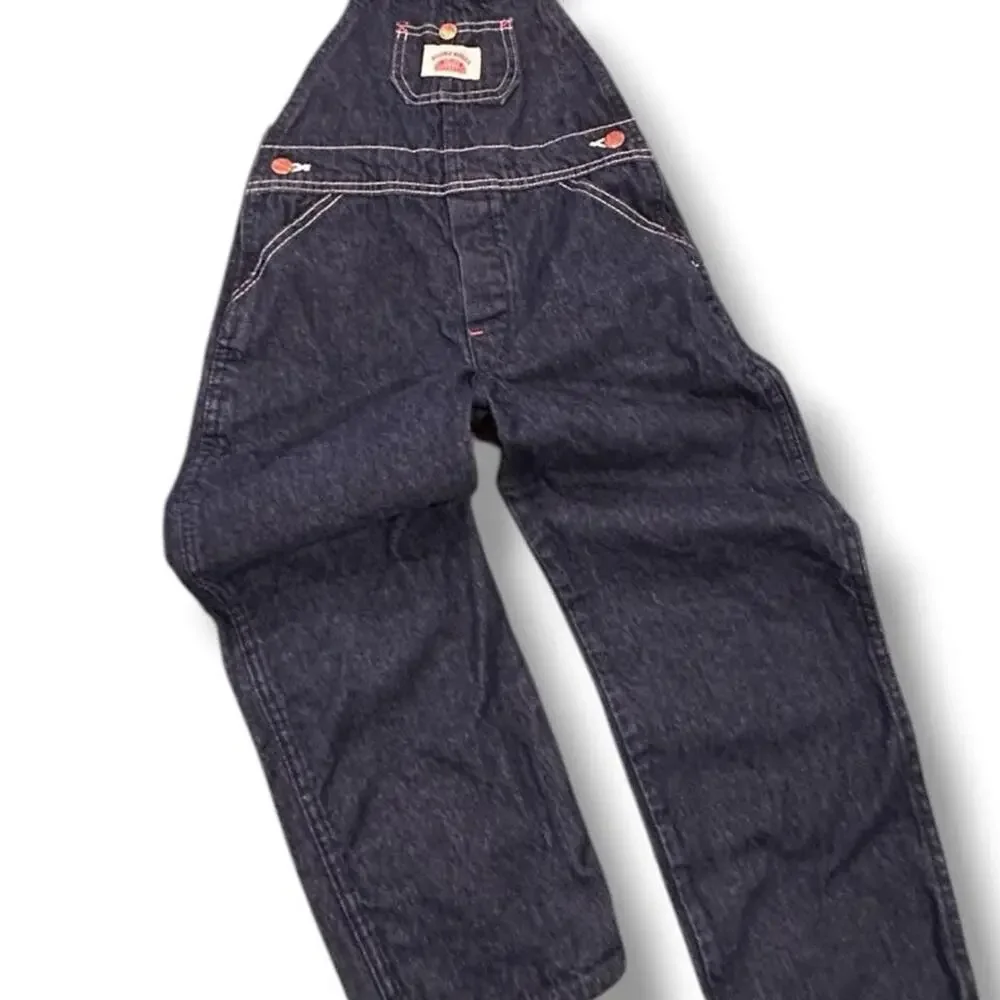 Vintage RoundHouse navy blue cotton overalls